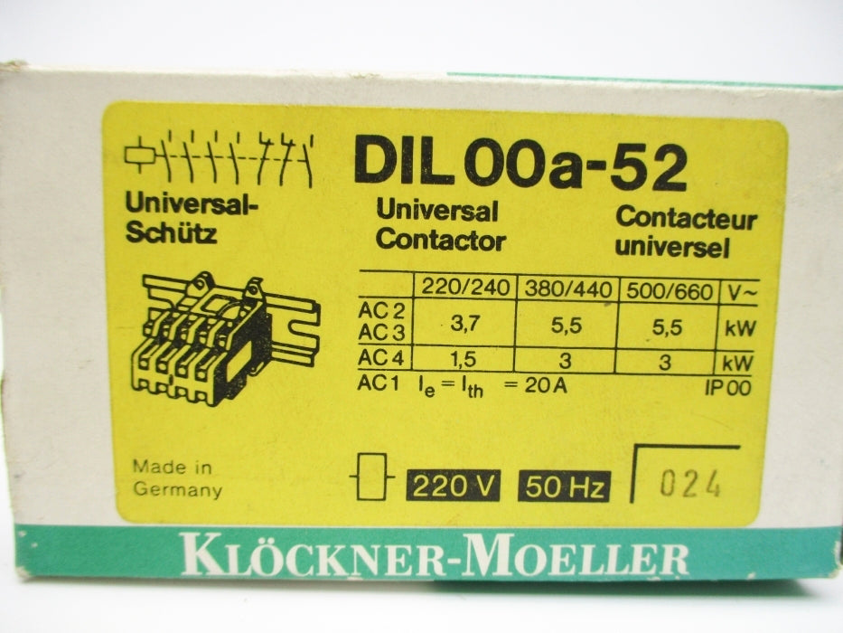 KLOCKNER MOELLER DIL00A-52 220V NSMP