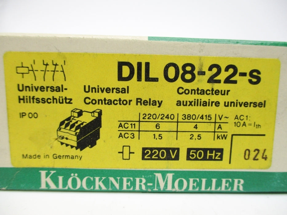 KLOCKNER MOELLER DIL08-22-S 220V NSMP