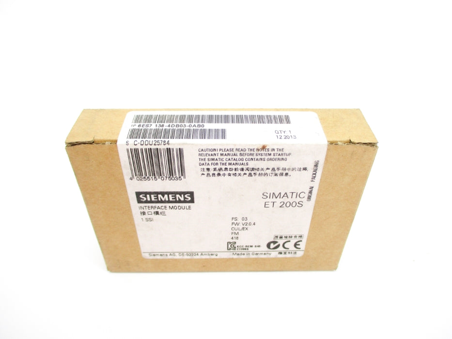 SIEMENS 6ES7138-4DB03-0AB0 NSFS