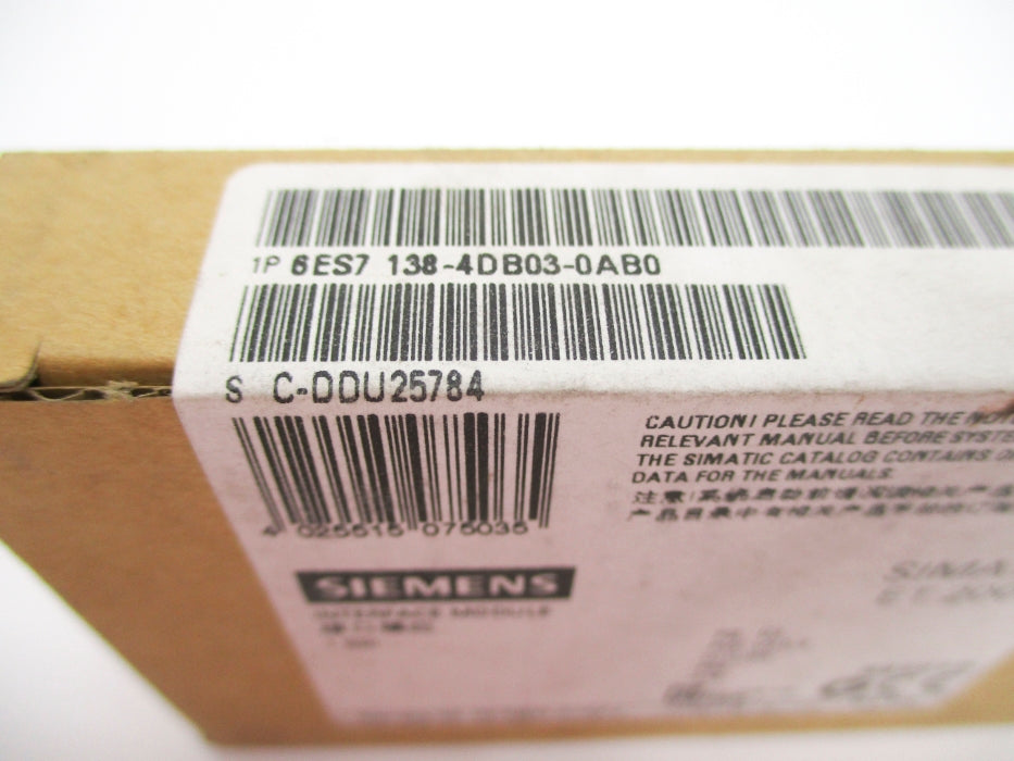 SIEMENS 6ES7138-4DB03-0AB0 NSFS