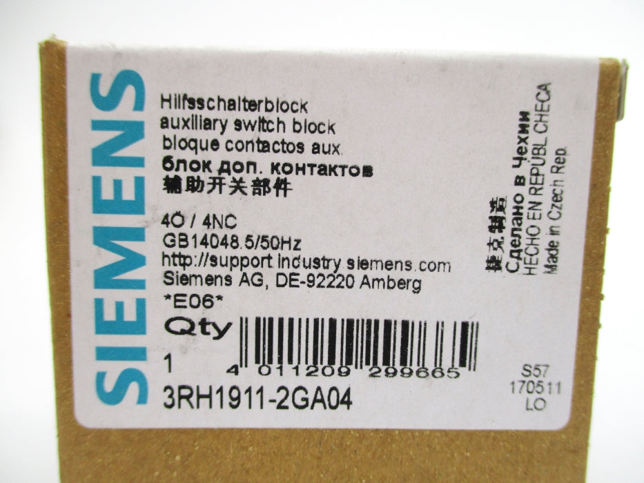 SIEMENS 3RH1911-2GA04 NSMP