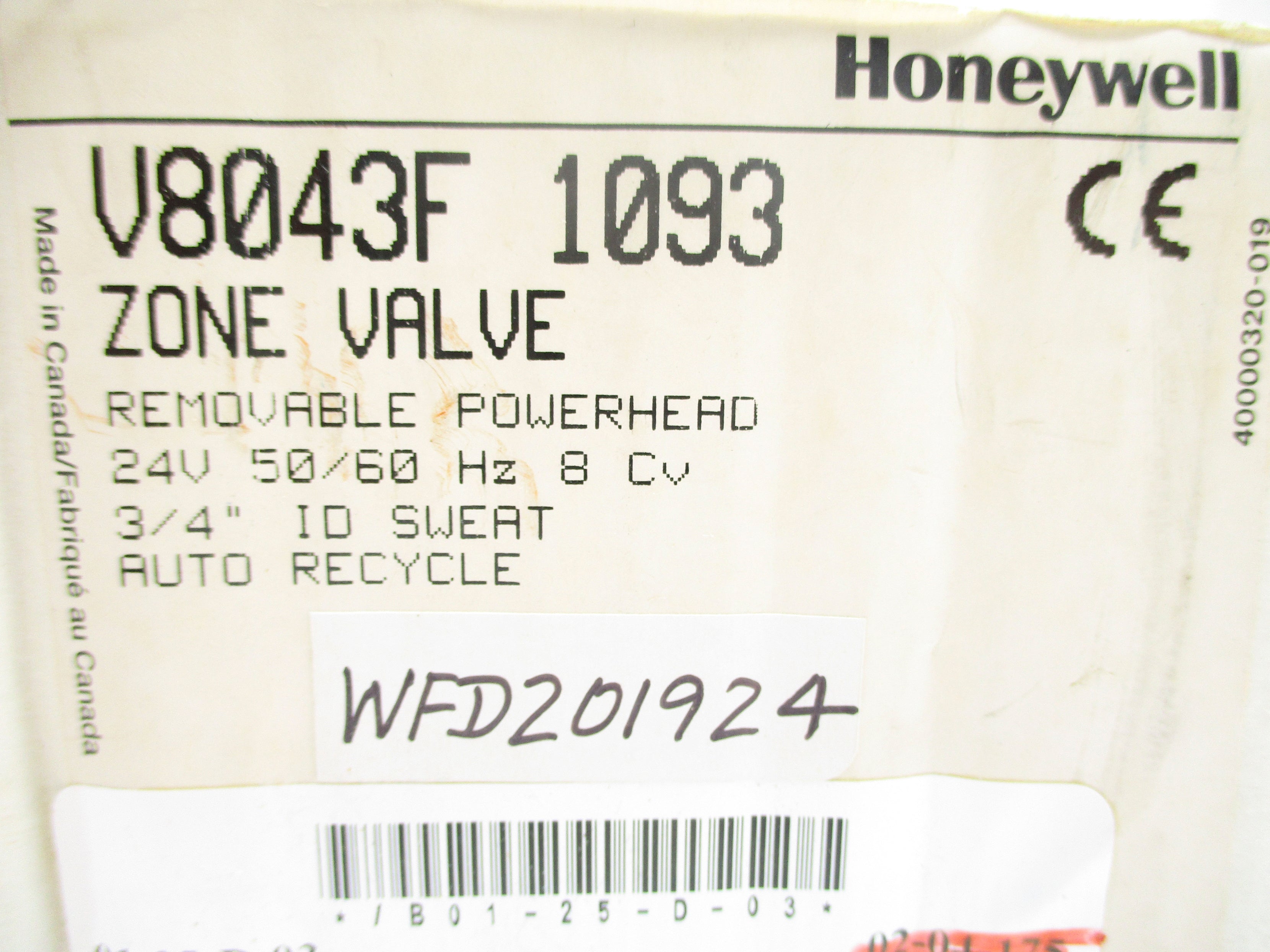 HONEYWELL V8043F1093 24V NSMP