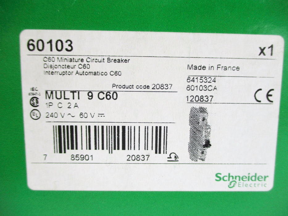 SCHNEIDER ELECTRIC 60103 240V 2A NSMP