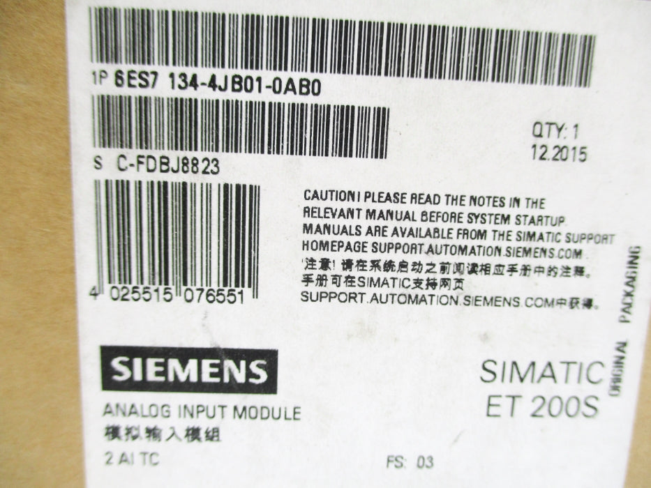SIEMENS 6ES7 134-4JB01-0AB0 NSFS