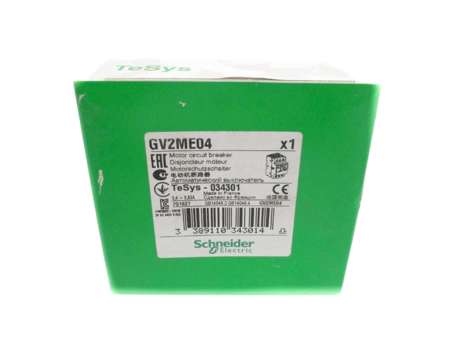 SCHNEIDER ELECTRIC GV2ME04 0.4-0.63A NSFS
