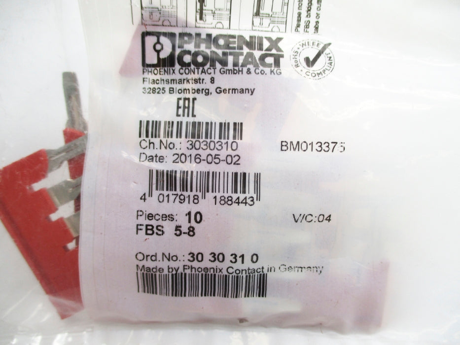 PHOENIX CONTACT FBS5-8 3030310 (PKG OF 10) NSMP