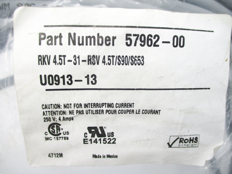 INDUSTRIAL MRO 57962-00 RKV4.5T-31-RSV4.5T/S90/S653 250V 4A NSMP