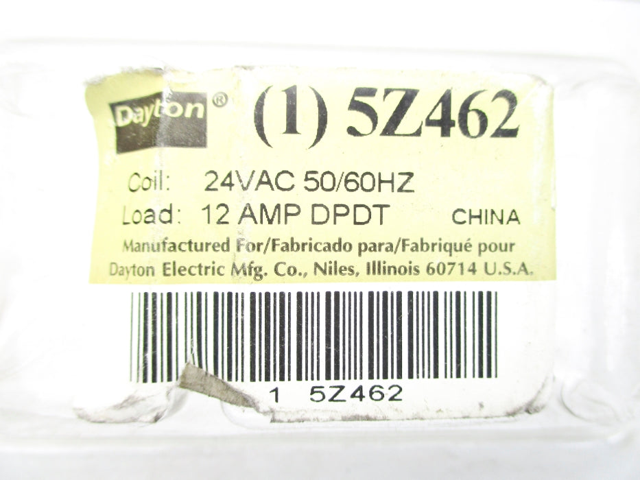 DAYTON 5Z462 24VAC 12A NSMP