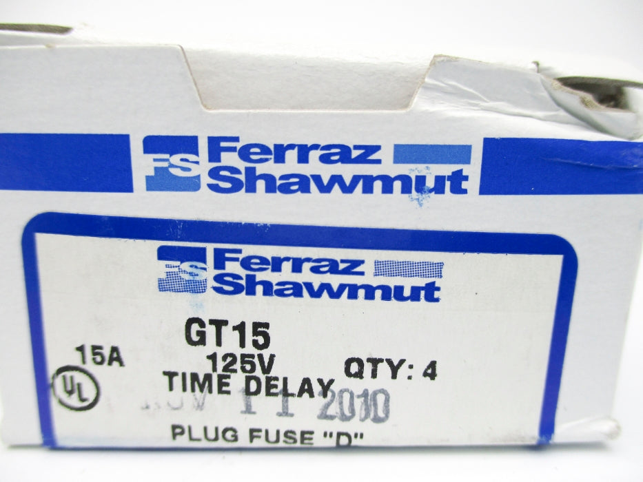 FERRAZ SHAWMUT GT15 15A 125V (PKG OF 4) NSMP