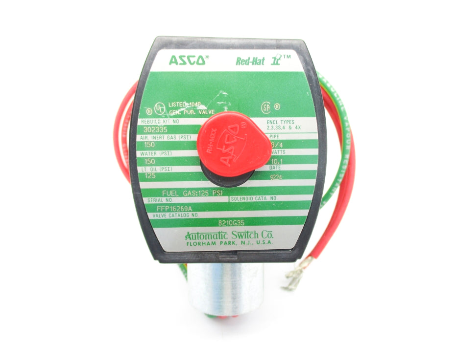 ASCO 8210G35 120/60 110/50 150PSI NSMP