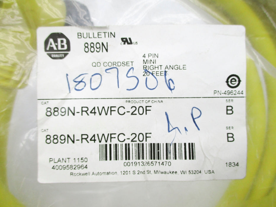 INDUSTRIAL SPARE PART 889N-R4WFC-20F SER. B 20' NSMP