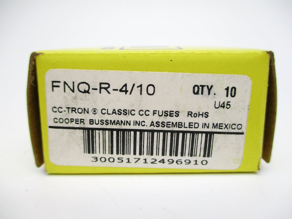 BUSSMANN FNQ-R-4/10 4/10A 600VAC (PKG OF 10) NSMP