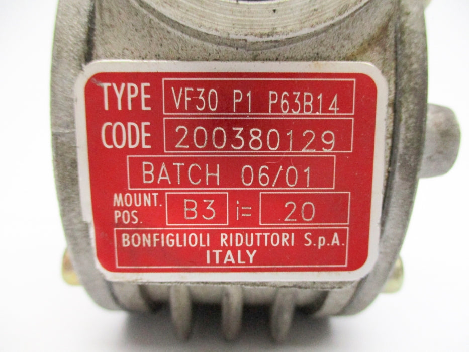 BONFIGLIOLI RIDUTTORI VF30P1P63B14 (AS PICTURED) UNMP