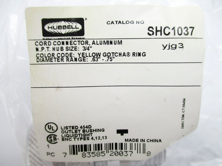 HUBBELL SHC1037 (YELLOW GOTCHA RING) NSMP