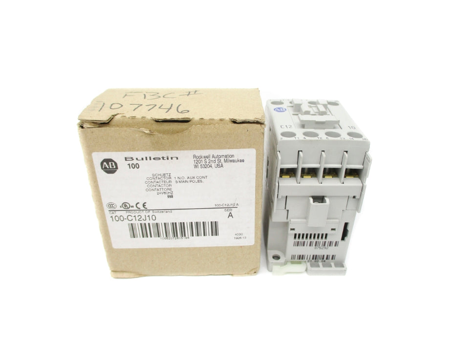 ALLEN BRADLEY 100-C12J10 SER. A 24V (BR/WH) NSMP
