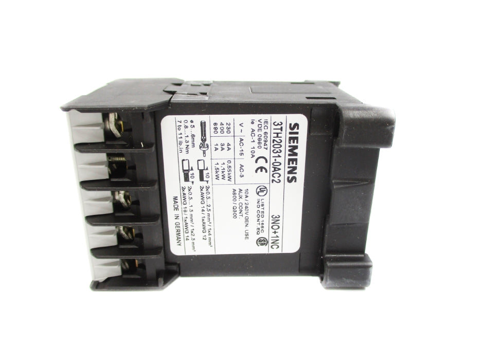 SIEMENS 3TH2031-0AC2 24VAC NSMP