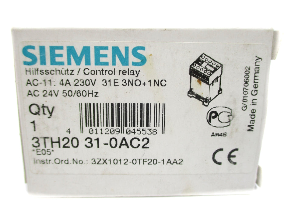 SIEMENS 3TH2031-0AC2 24VAC NSMP
