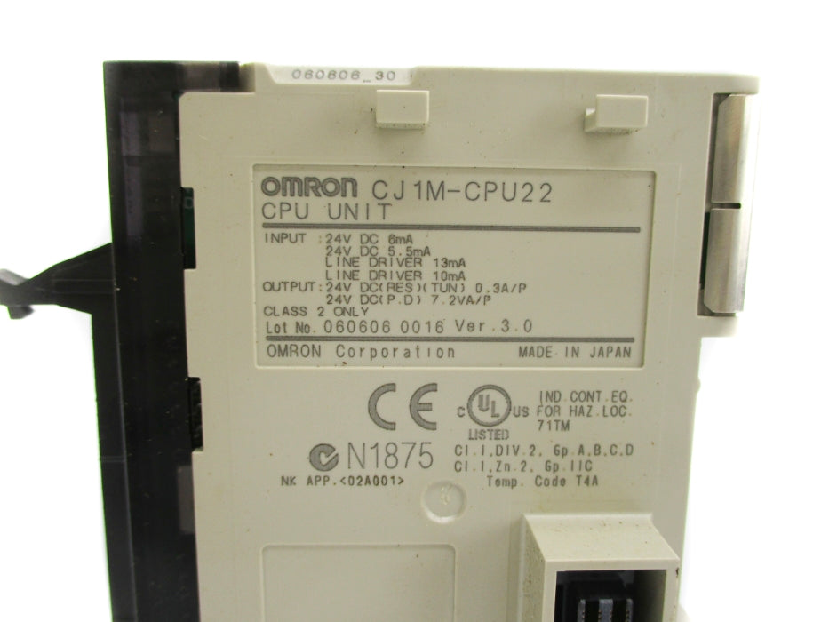 OMRON CJ1M-CPU22 CJ1W-PA202 NSNP