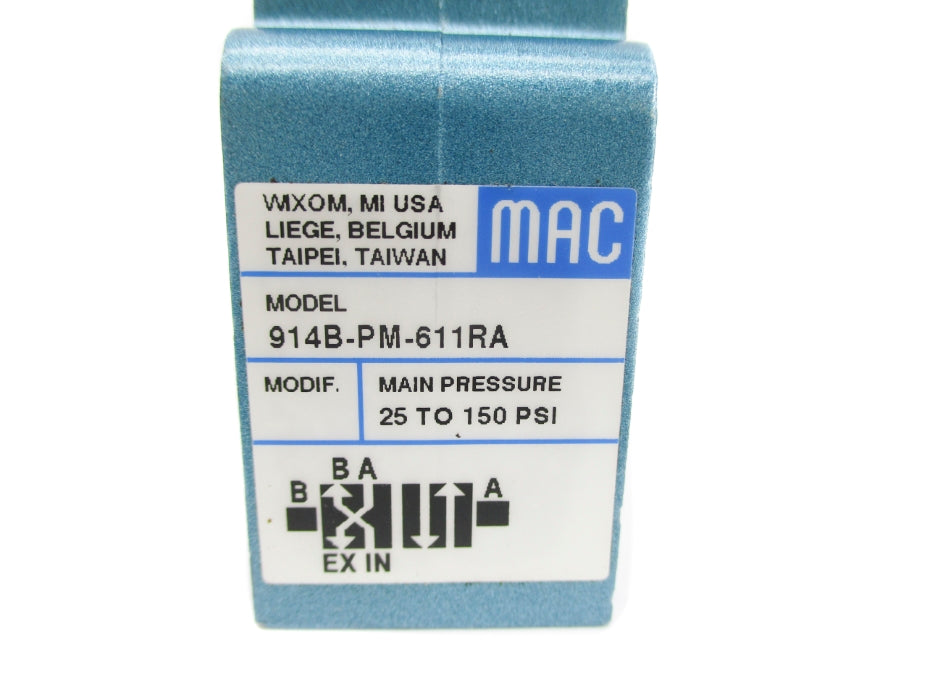 MAC 914B-PM-611RA 25-150PSI 24VDC NSNP