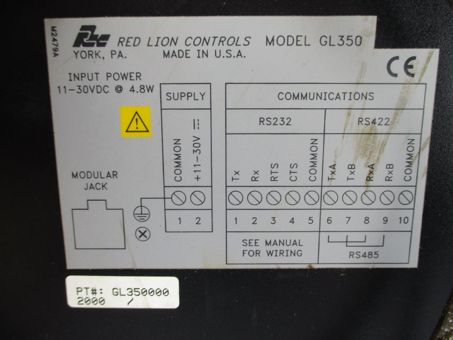 RED LION CONTROLS GL350000 UNMP