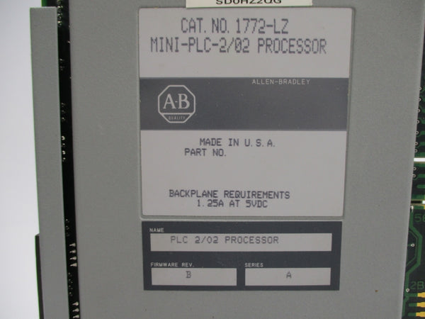ALLEN BRADLEY 1772-LZ SER. A F/W B (NO KEY) UNMP