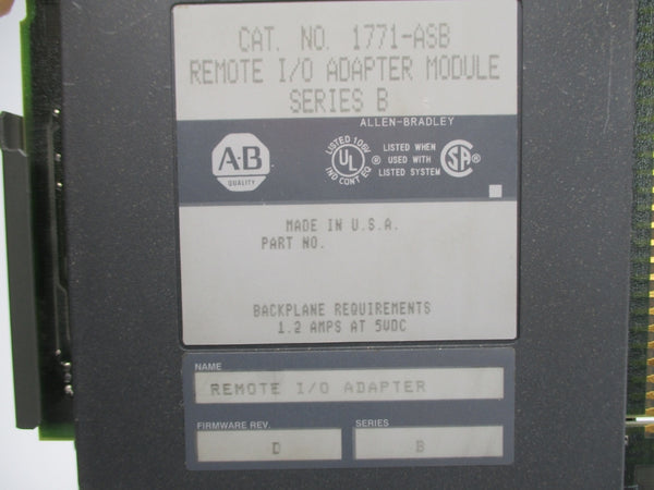 ALLEN BRADLEY 1771-ASB SER. B F/W D UNMP