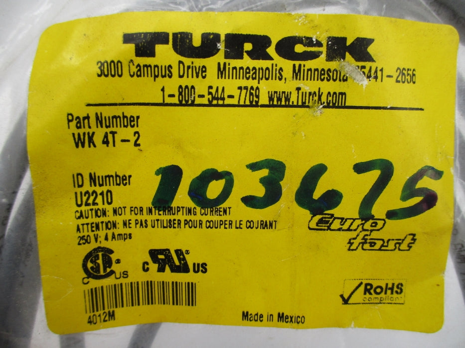 TURCK WK4T-2 U2210 NSMP