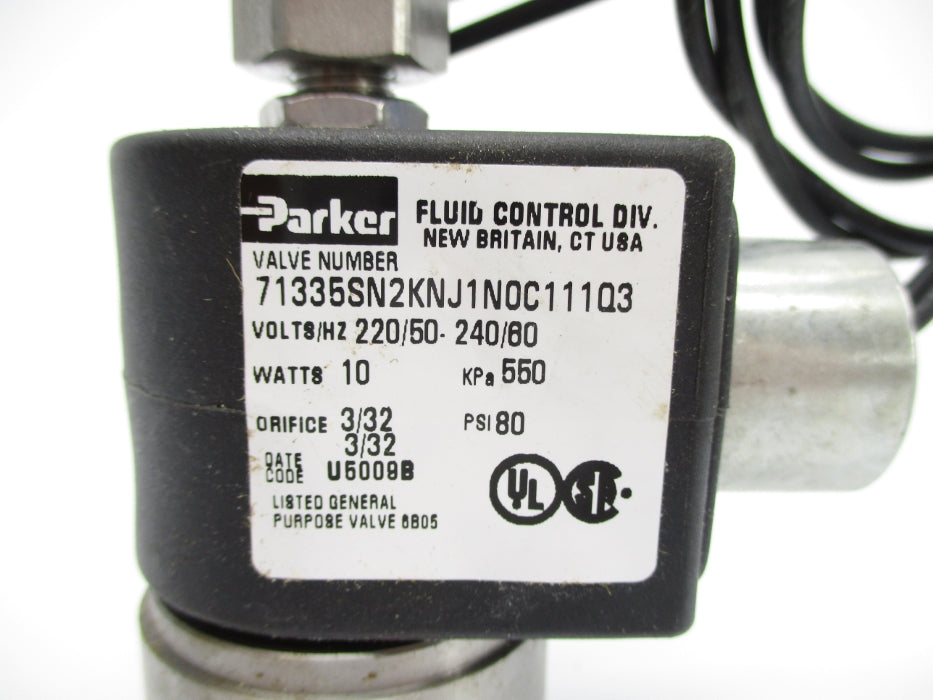 PARKER 71335SN2KNJ1N0C111Q3 80PSI 220/50 240/60 NSMP