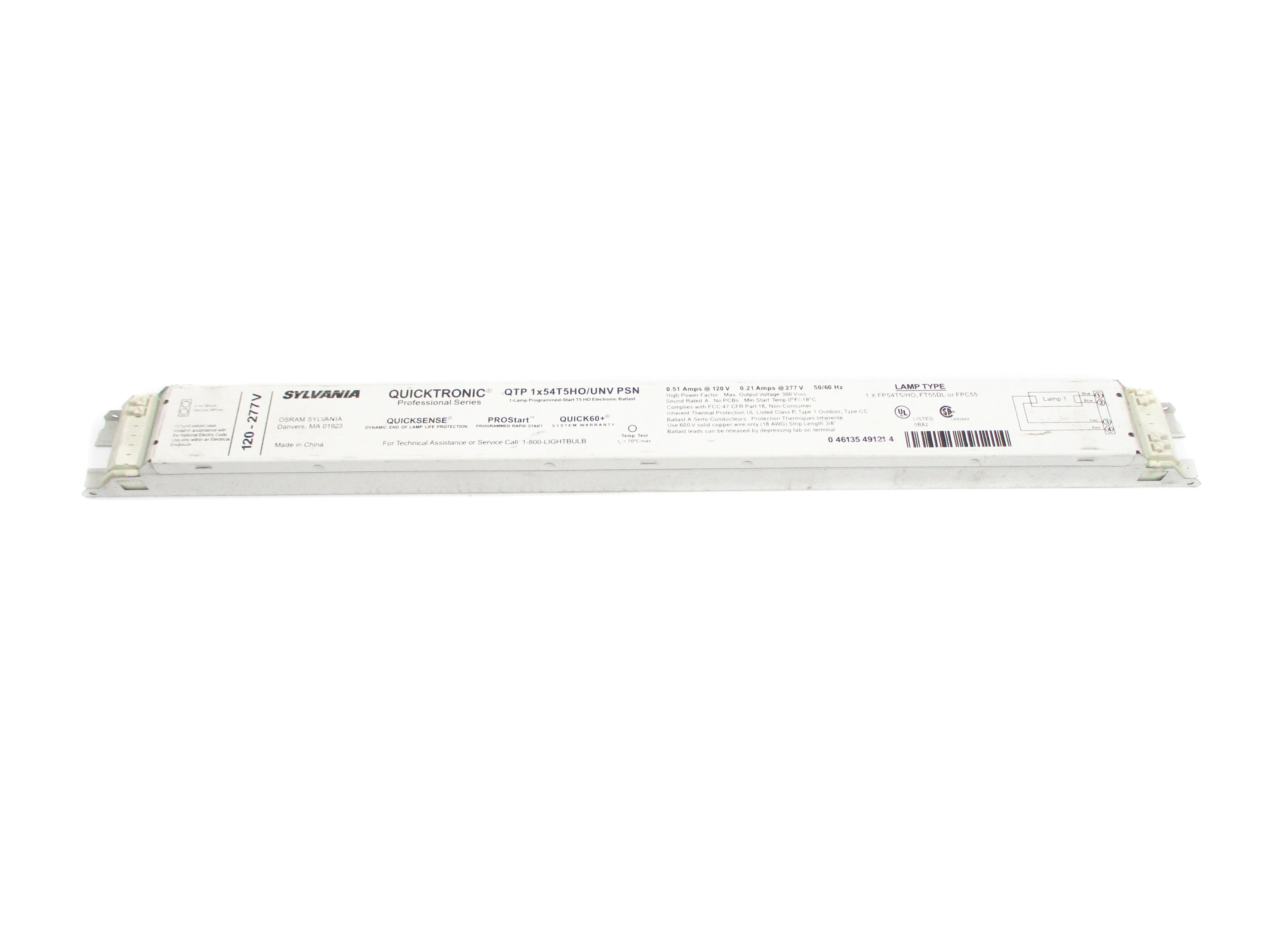 SYLVANIA QTP1X54T5HO/UNVPSN UNMP
