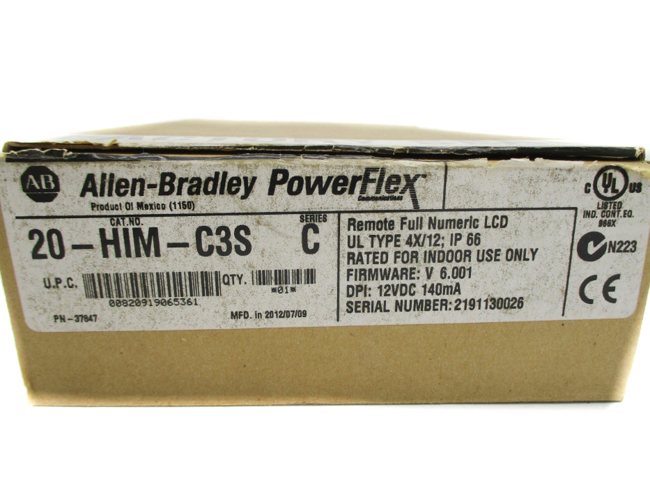 ALLEN BRADLEY 20-HIM-C3S SER. C F/W 6.001 NSMP
