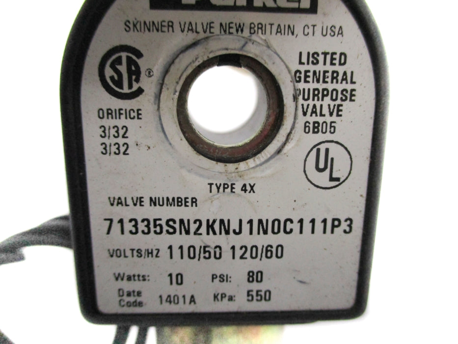 PARKER 71335SN2KNJ1N0C111P3 80PSI 110/120V UNMP