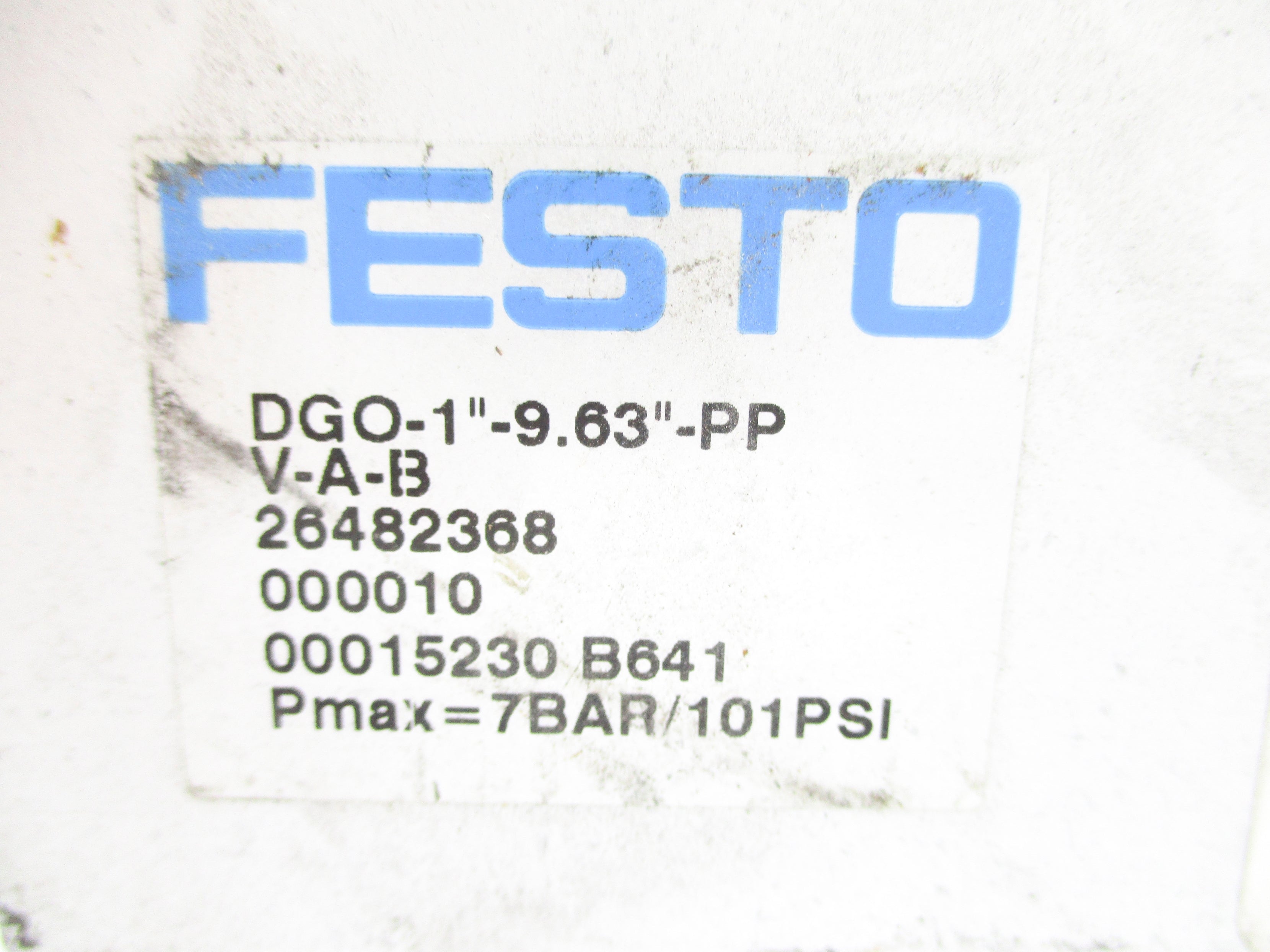 FESTO DGO-1"-9.63"-PPV-A-B 101PSI NSNP