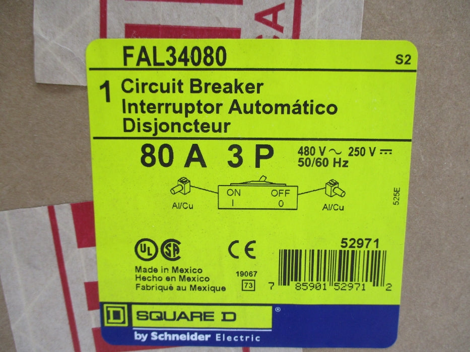 SQUARE D FAL34080 SER. 2 80A 480V NSFS