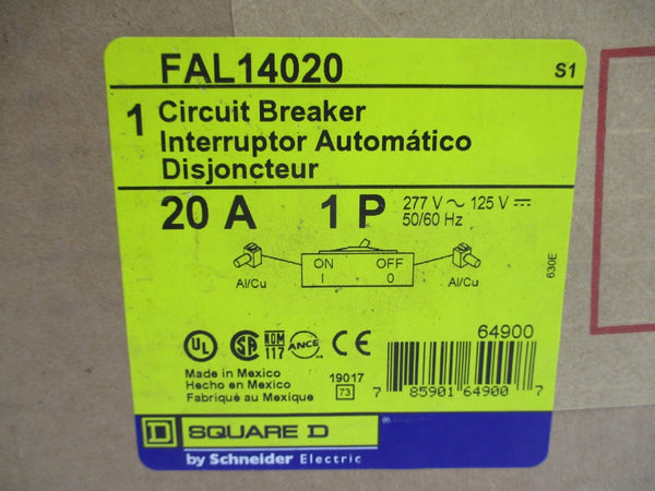 SQUARE D FAL14020 SER. 1 20A 277V NSFS