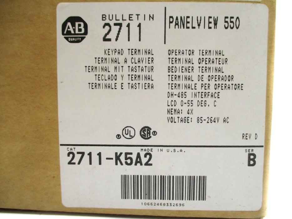INDUSTRIAL SPARE PART 2711-K5A2 SER. B F/W 1.07 (BR/WH) NSMP