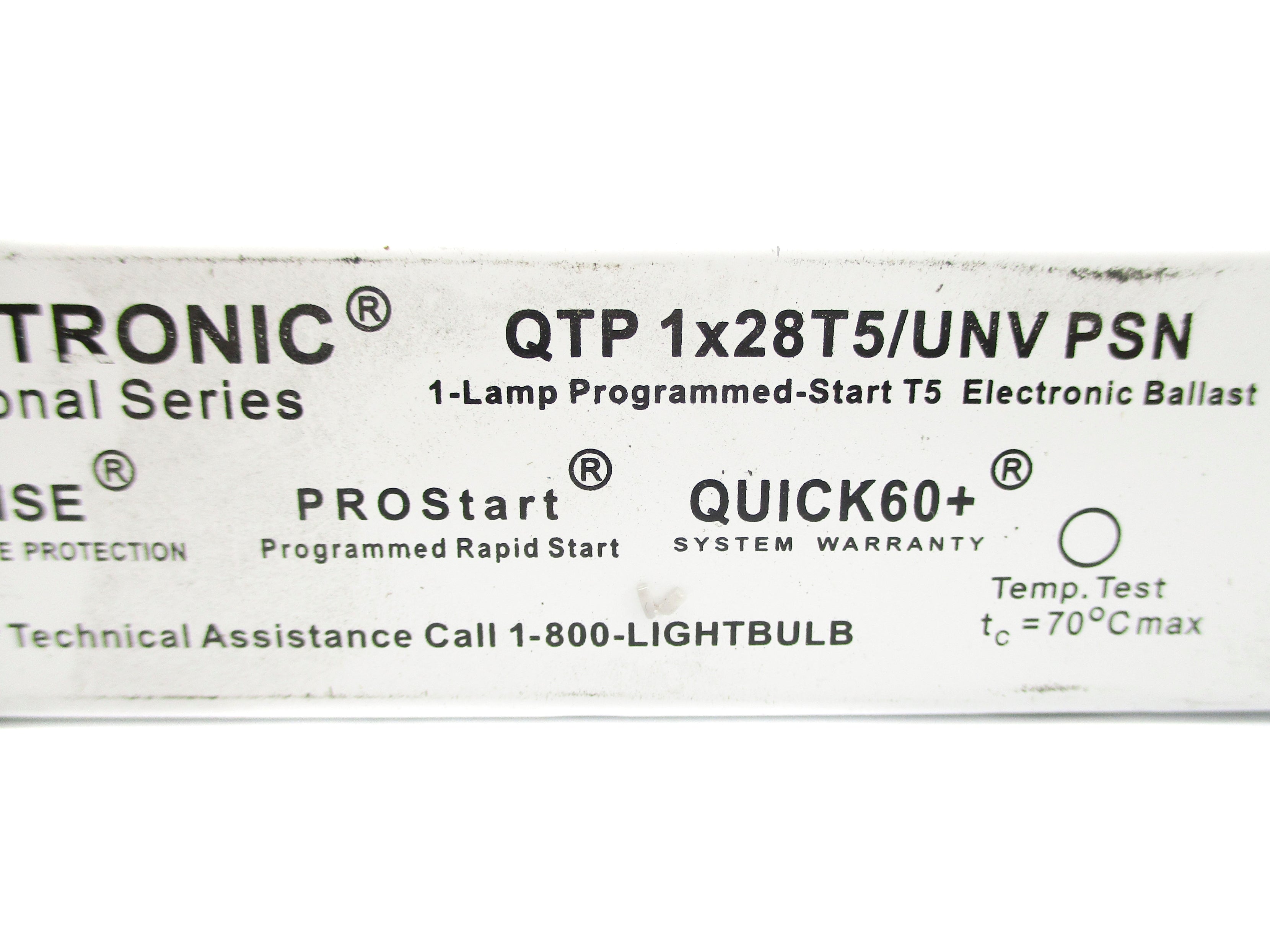 SYLVANIA QTP1X28T5/UNVPSN UNMP