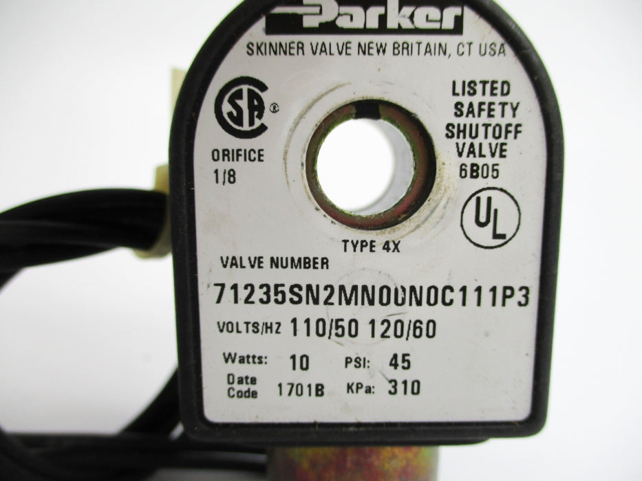 PARKER 71235SN2MN00N0C111P3 110/120V 45PSI UNMP