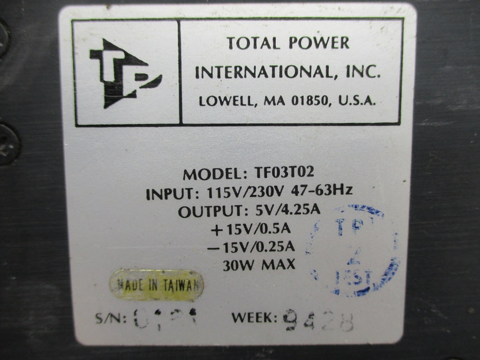 TOTAL POWER INTERNATIONAL TF03T02 115/230V UNMP