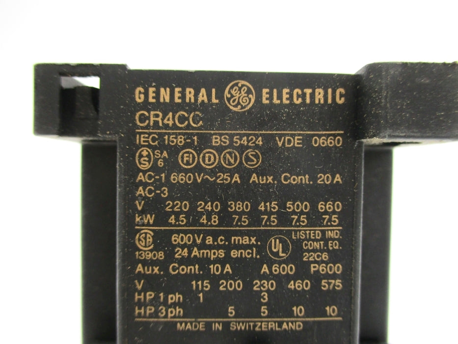 GENERAL ELECTRIC CR4CC 110/120V NSNP
