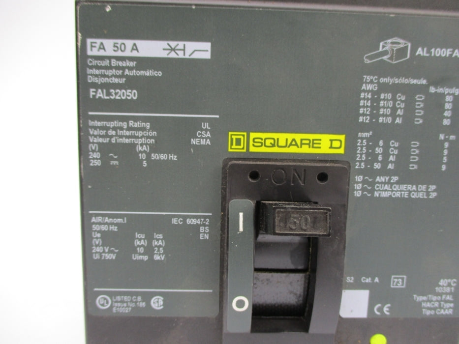 SQUARE D FAL32050 50A 240V NSNP