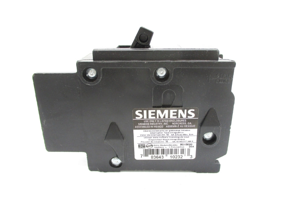 SIEMENS BQ1B020 20A 120/240V NSNP