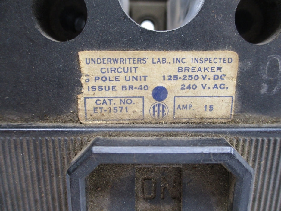 I.T.E ET-1571 15A 240VAC UNMP