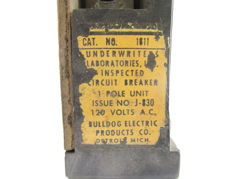 BULLDOG ELECTRIC 1611 15A 120VAC UNMP
