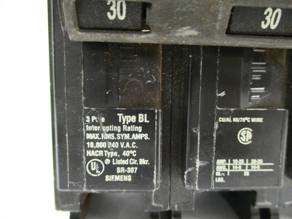 SIEMENS BL330 240V 30A UNMP