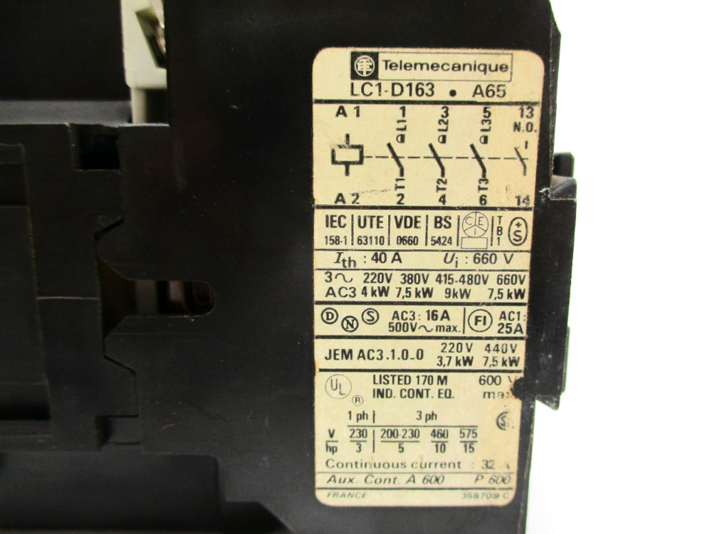 TELEMECANIQUE LC1D163 110/120V UNMP