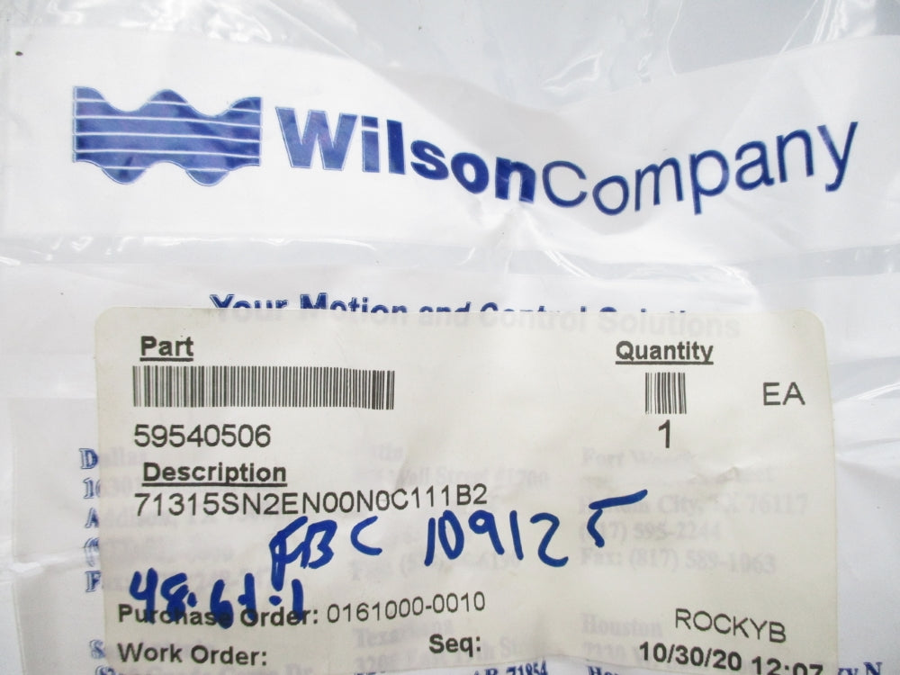 WILSON 71315SN2EN00N0C111B2 NSMP