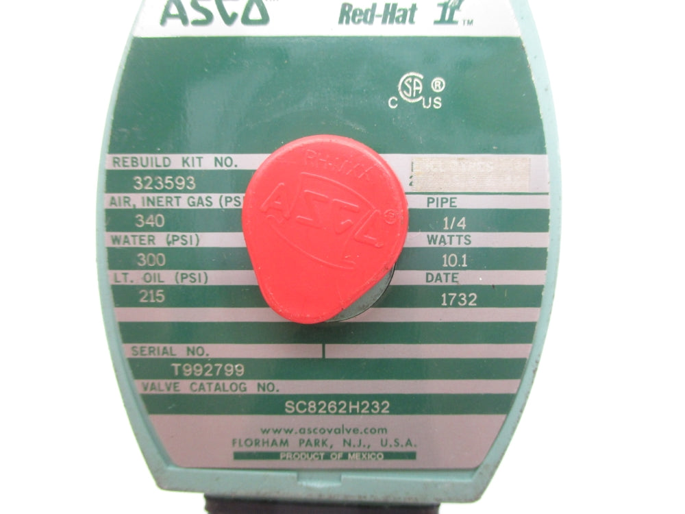 ASCO SC8262H232 215/300/340PSI 120/60 110/50 NSNP