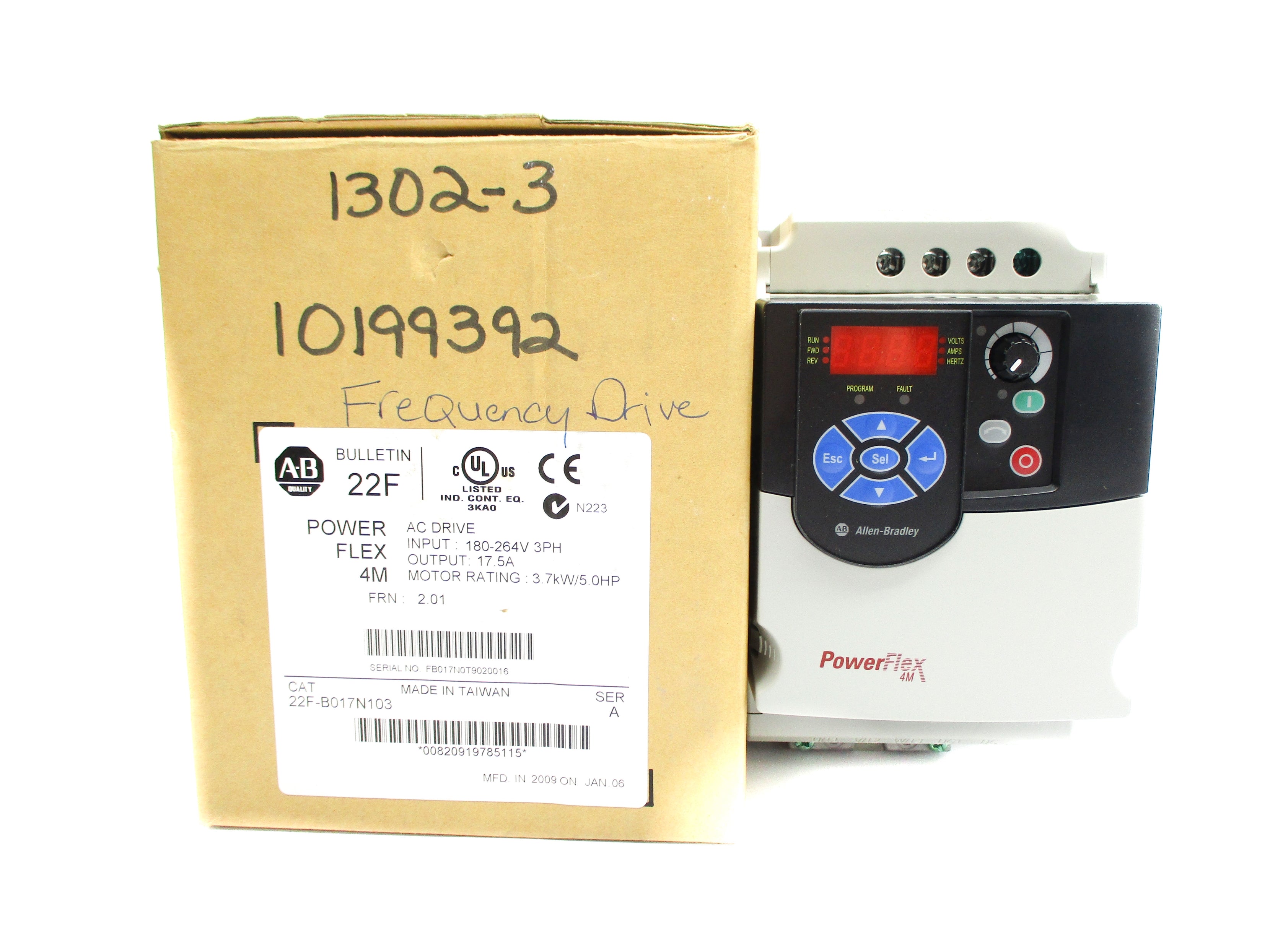 ALLEN BRADLEY 22F-B017N103 SER. A F/W 2.01 (BR/WH) NSMP