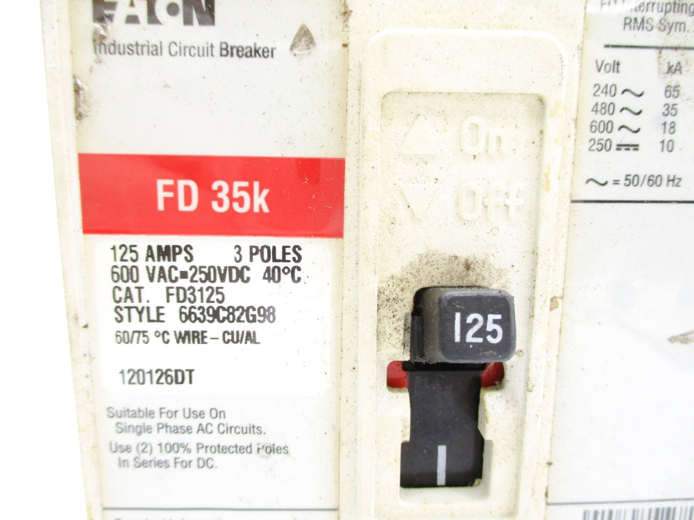 EATON FD3125 125A 600VAC UNMP