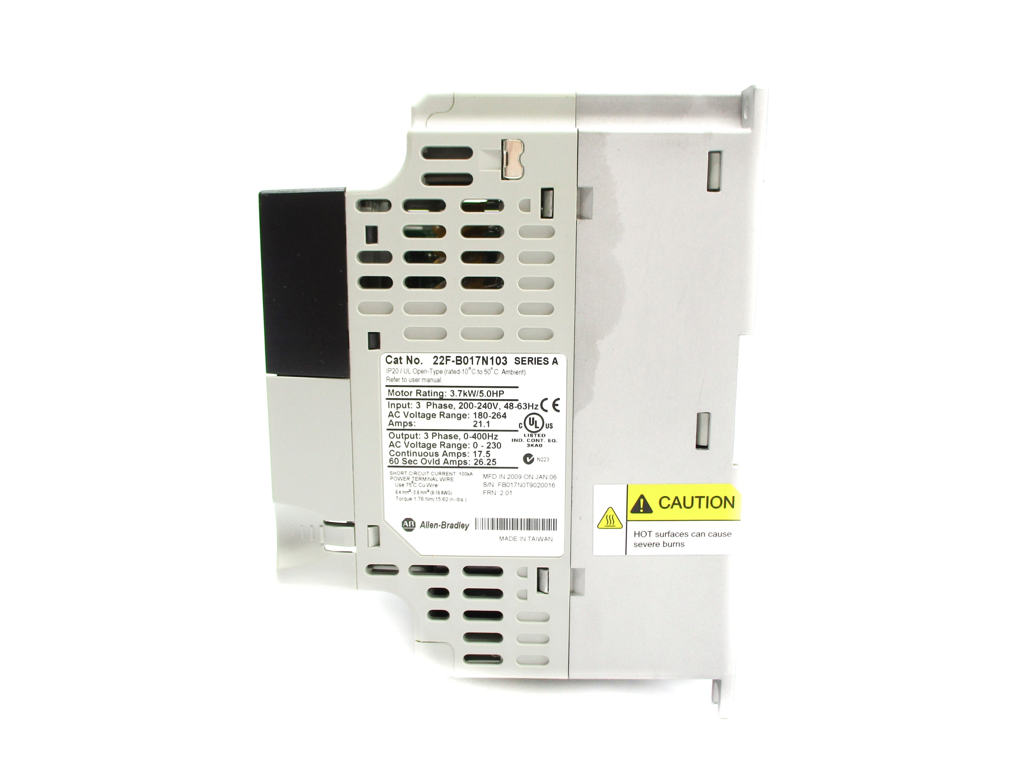 ALLEN BRADLEY 22F-B017N103 SER. A F/W 2.01 (BR/WH) NSMP